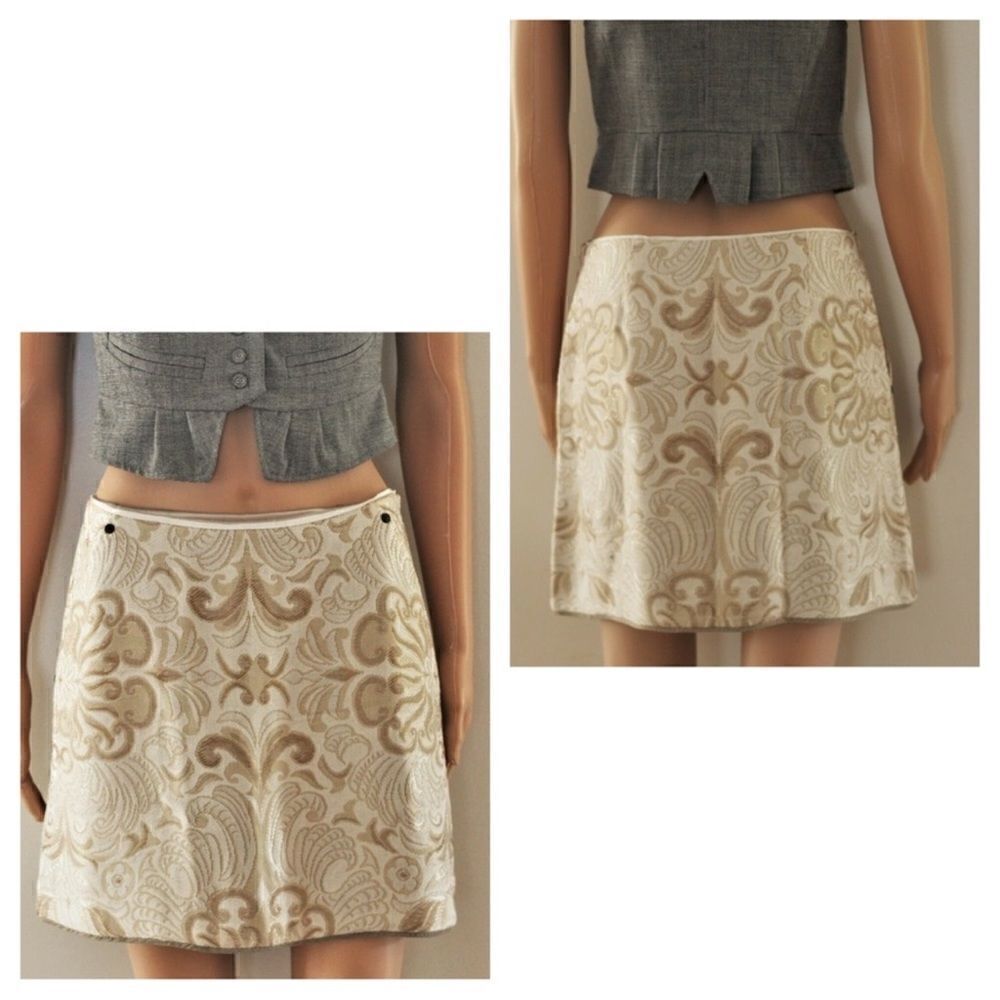 Elie Tahari Damien Embroidered Lined‎ Mini Skirt Size 6